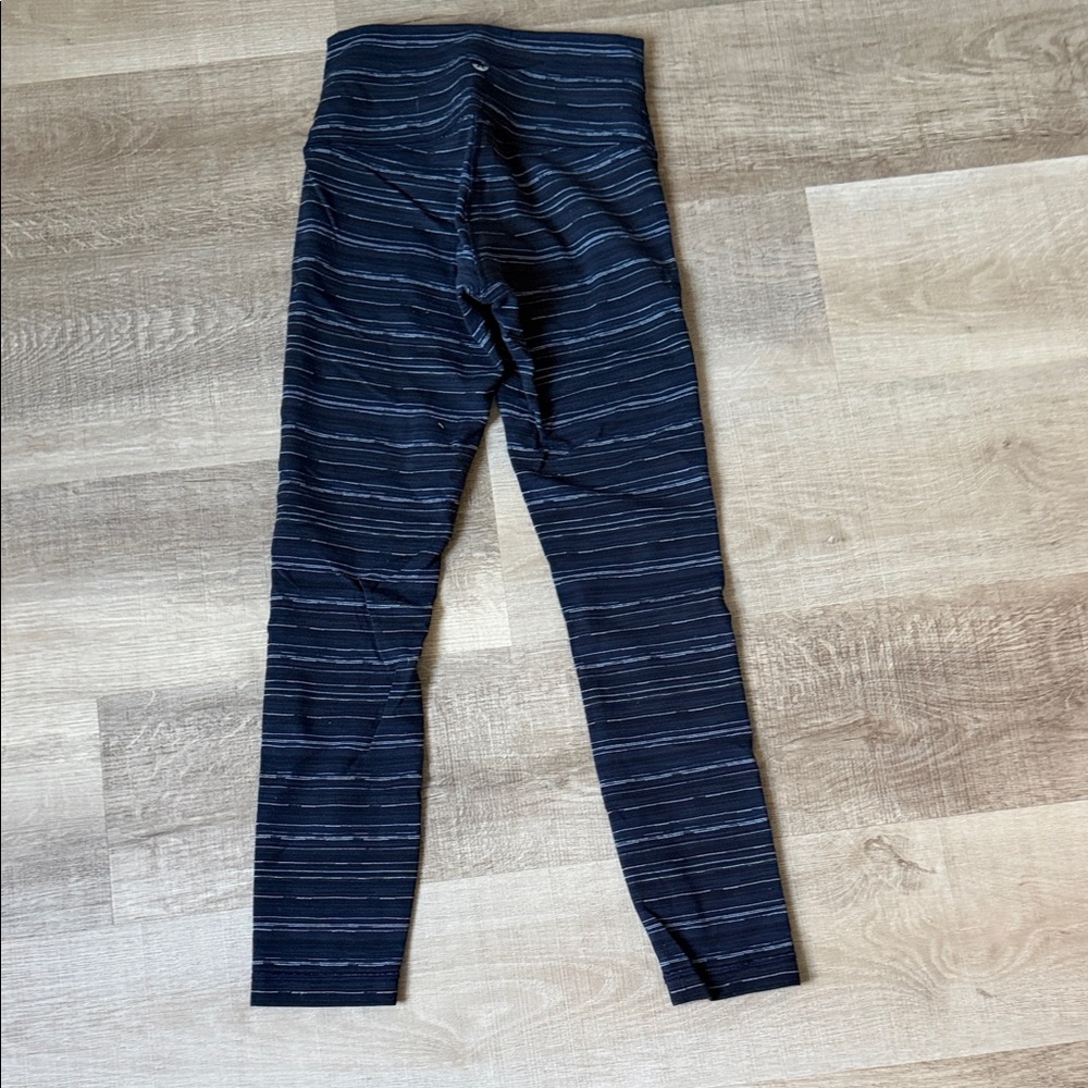 Lululemon high times pant cyber stripe naval blue black